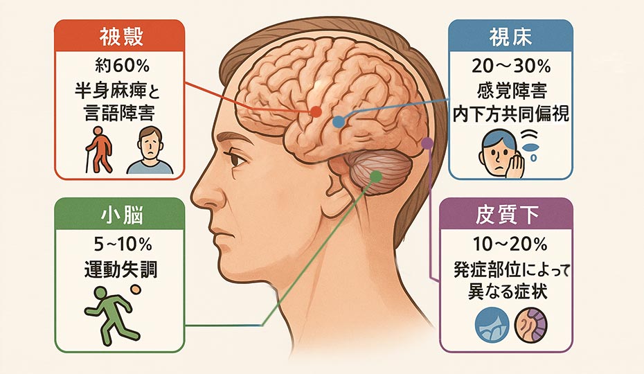 脳出血の部位別症状の影響を知る